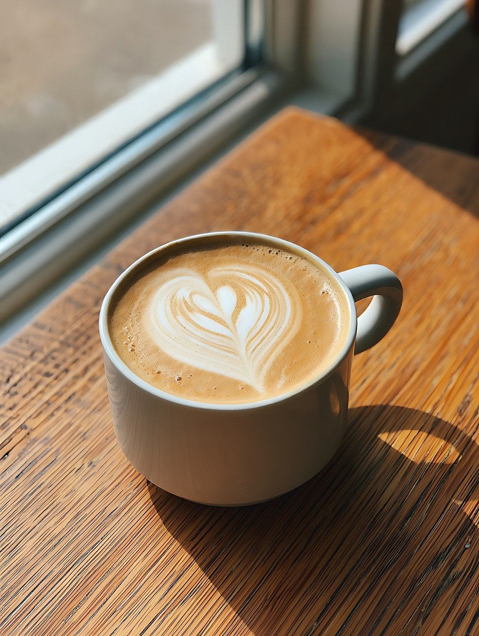 artisan coffee, latte art, natural light, cozy coffee shop, lifestyle, food photography, breakfast, minimalism
